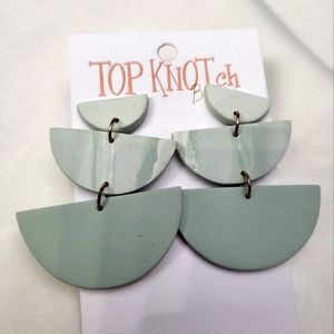 Mint Green Clay Earrings